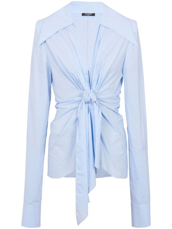 Balmain  gingham-check pattern cotton shirt