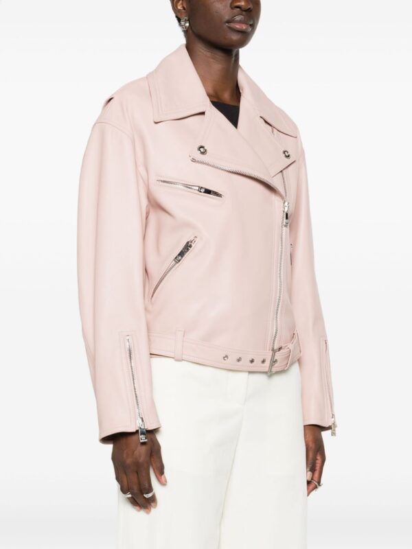Versace  leather biker jacket - Image 3