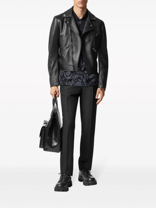 Versace  leather biker jacket - Image 2