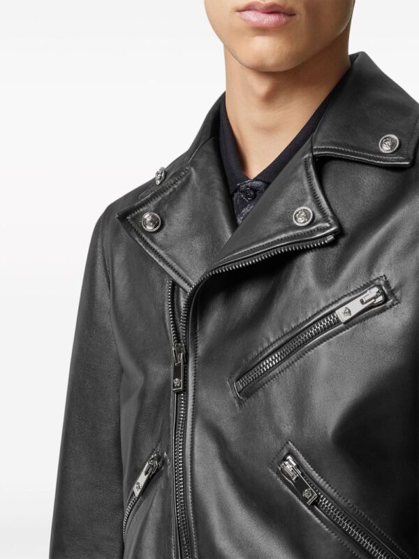 Versace  leather biker jacket - Image 4