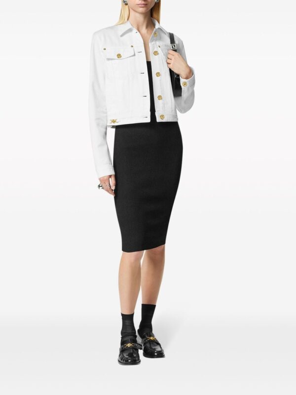 Versace logo-plaque scoop-neck dress - Image 2
