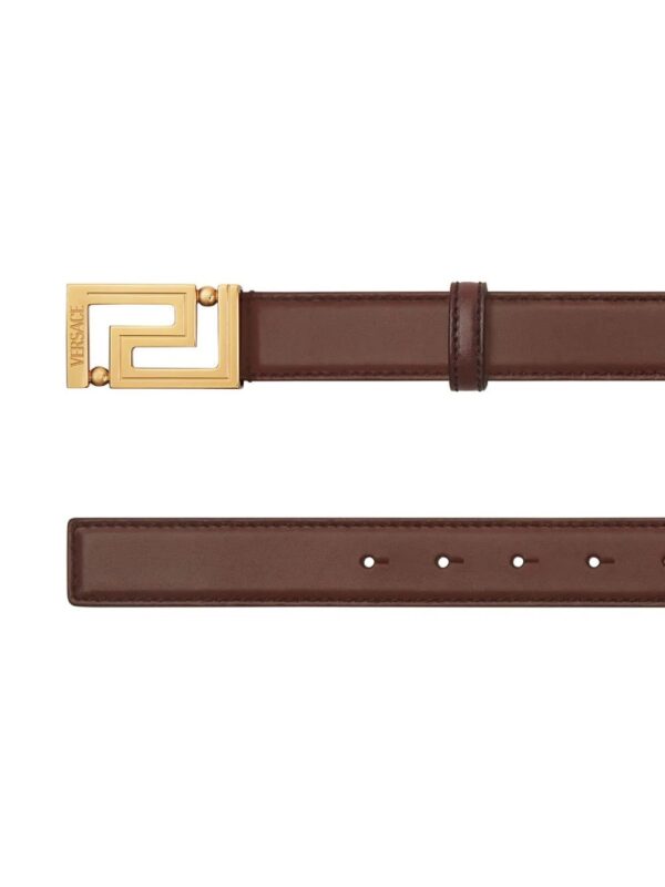 Versace  logo-engraved leather belt - Image 2