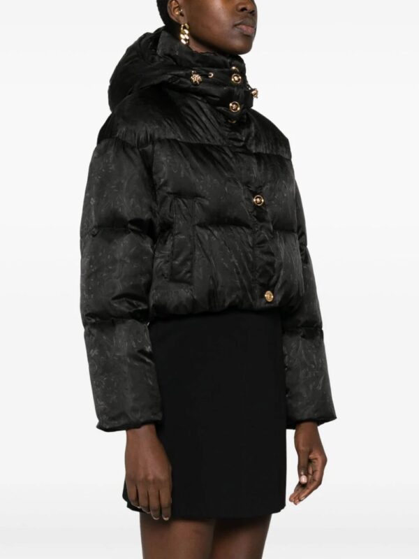 Versace  Barocco-jacquard cropped puffer jacket - Image 3