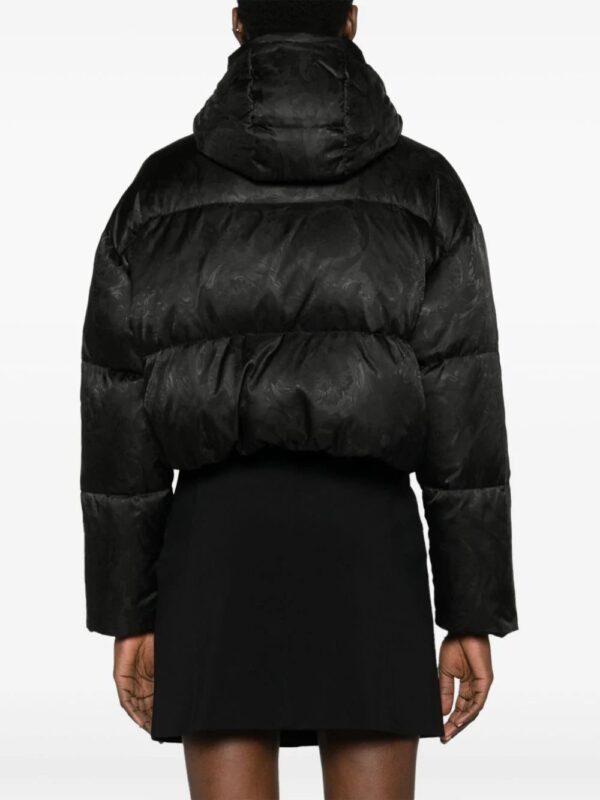 Versace  Barocco-jacquard cropped puffer jacket - Image 4