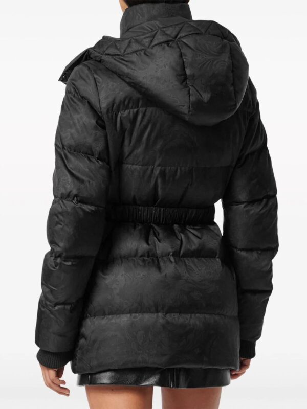 Versace  Barocco-print belted puffer jacket - Image 2