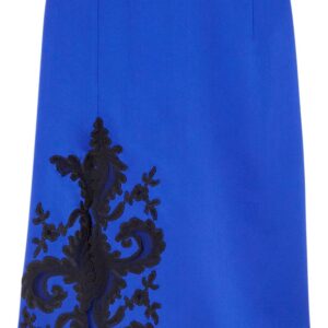 Versace  Barocco-lace satin midi skirt