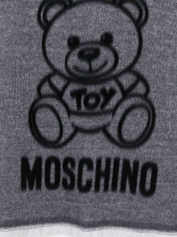 Moschino  Teddy Bear-jacquard wool scarf - Image 2