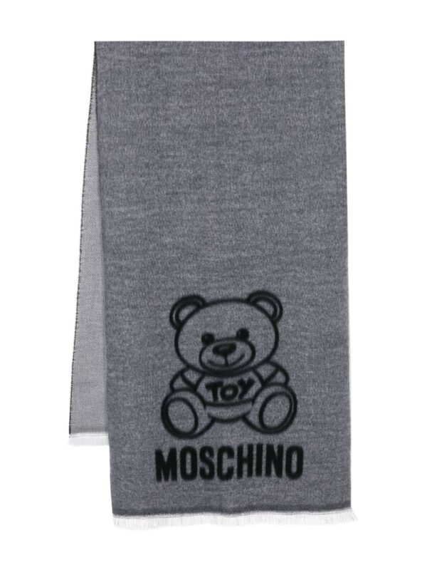 Moschino  Teddy Bear-jacquard wool scarf