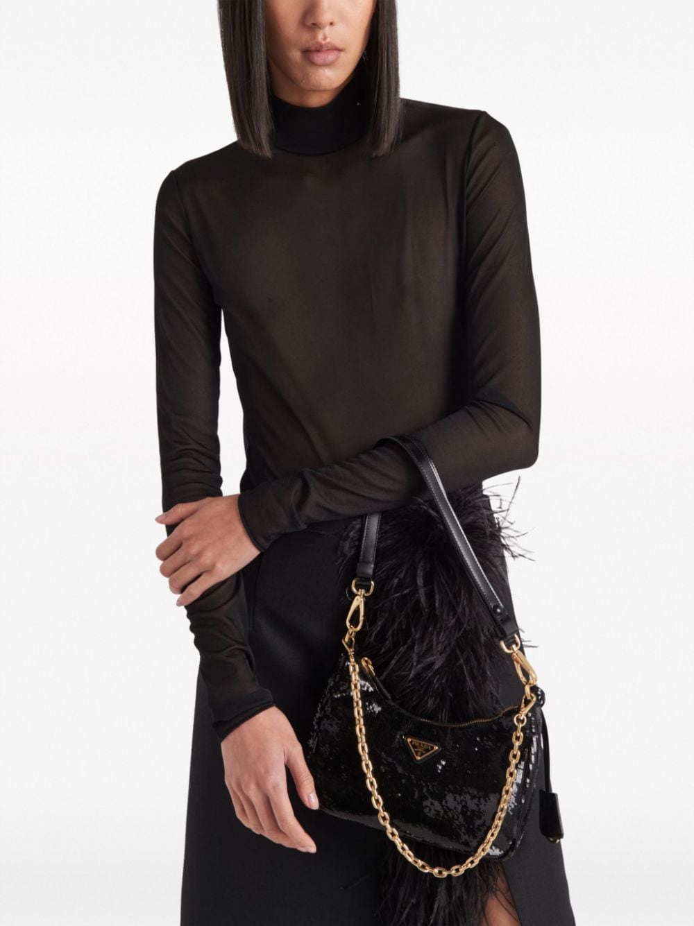 Prada Gazar triangle-logo bodysuit - Image 4