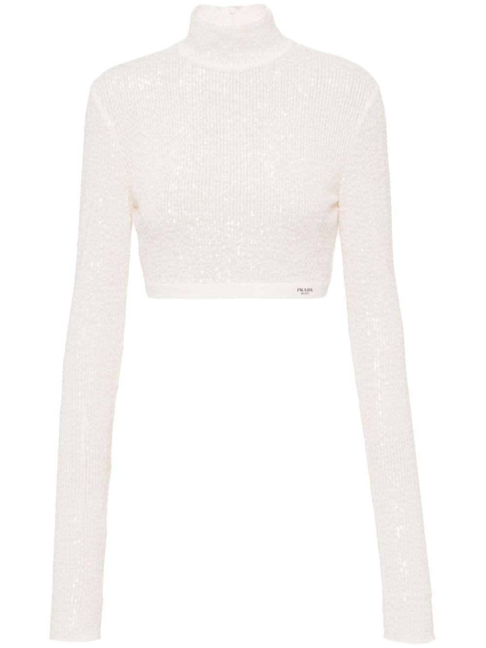 Prada sequinned cropped top
