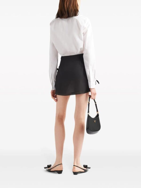 Prada  feather-detail silk miniskirt - Image 3