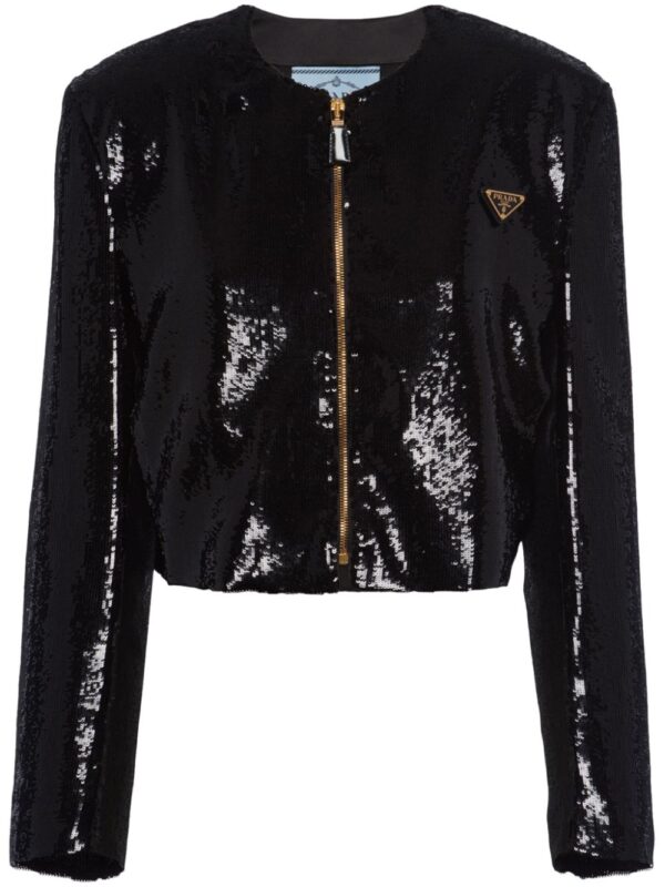 Prada  sequin-embellished cropped jacket