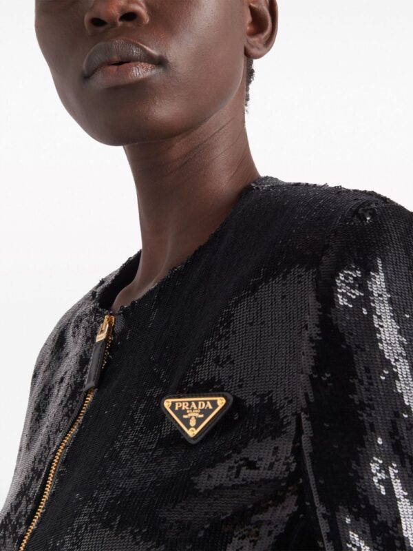 Prada  sequin-embellished cropped jacket - Image 4