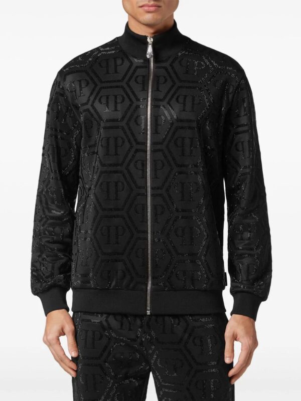Philipp Plein  monogram-pattern zip-up tracksuit set - Image 4