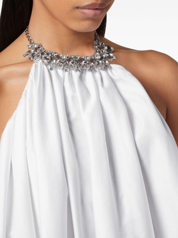 Philipp Plein crystal-embellishment cotton mini dress - Image 4