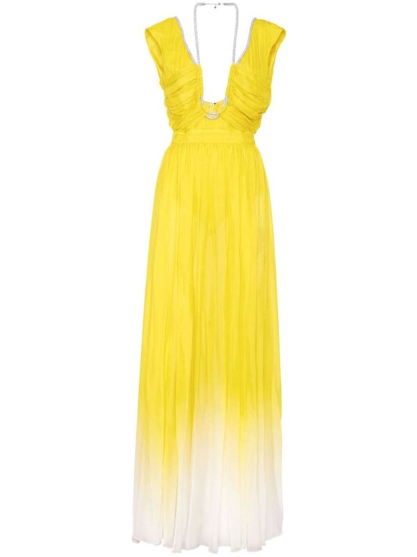 Philipp Plein V-neck silk maxi dress