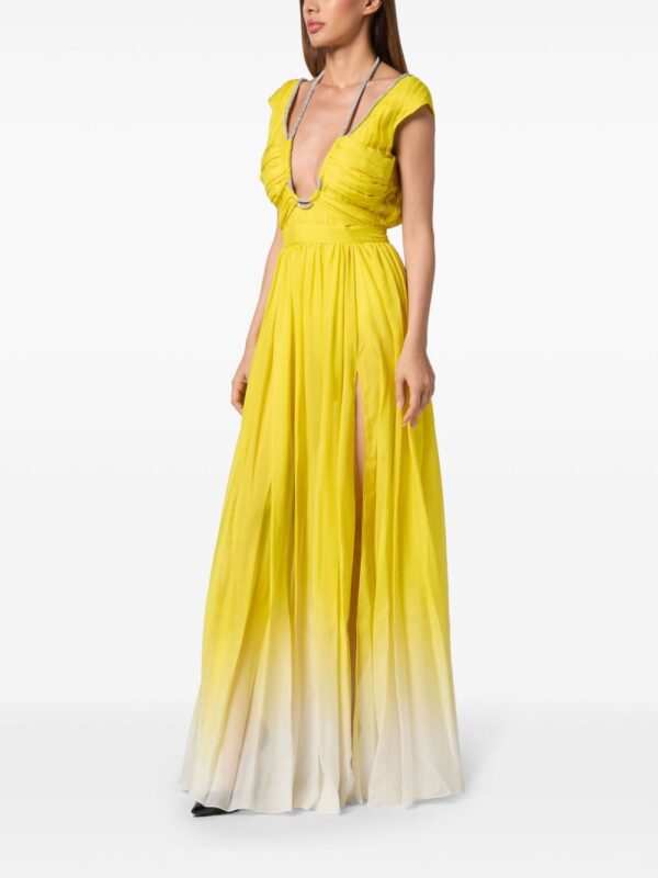 Philipp Plein V-neck silk maxi dress - Image 4