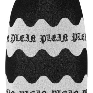 Philipp Plein  logo-jacquard lurex miniskirt