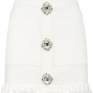 Philipp Plein  crystal-embellished cotton mini skirt