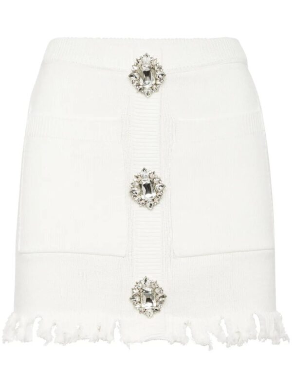 Philipp Plein  crystal-embellished cotton mini skirt