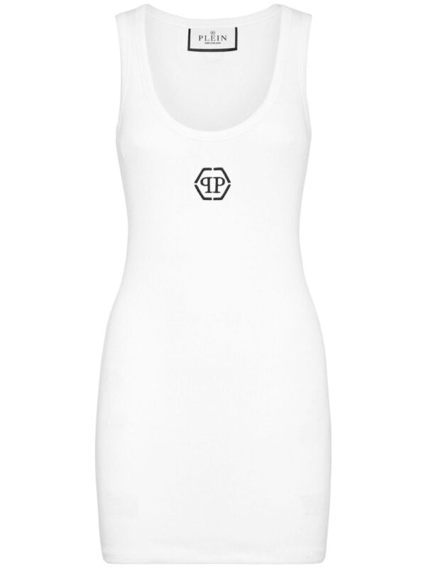 Philipp Plein logo-embroidered tank dress