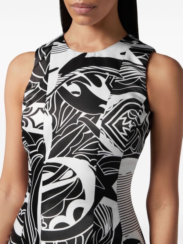 Philipp Plein graphic-print duchesse mini dress - Image 4