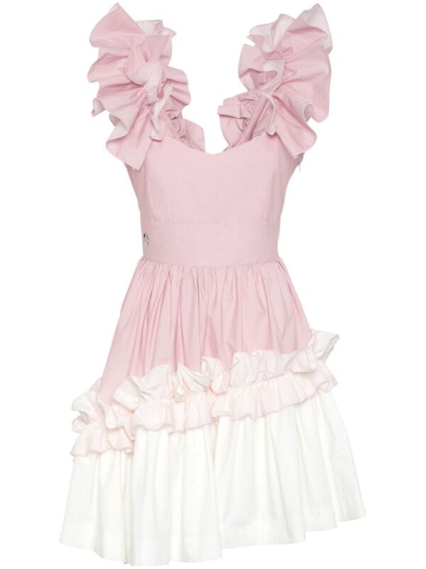 Philipp Plein ruffled cotton mini dress
