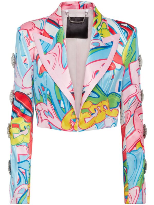 Philipp Plein  Bombing Graffiti-print spencer jacket