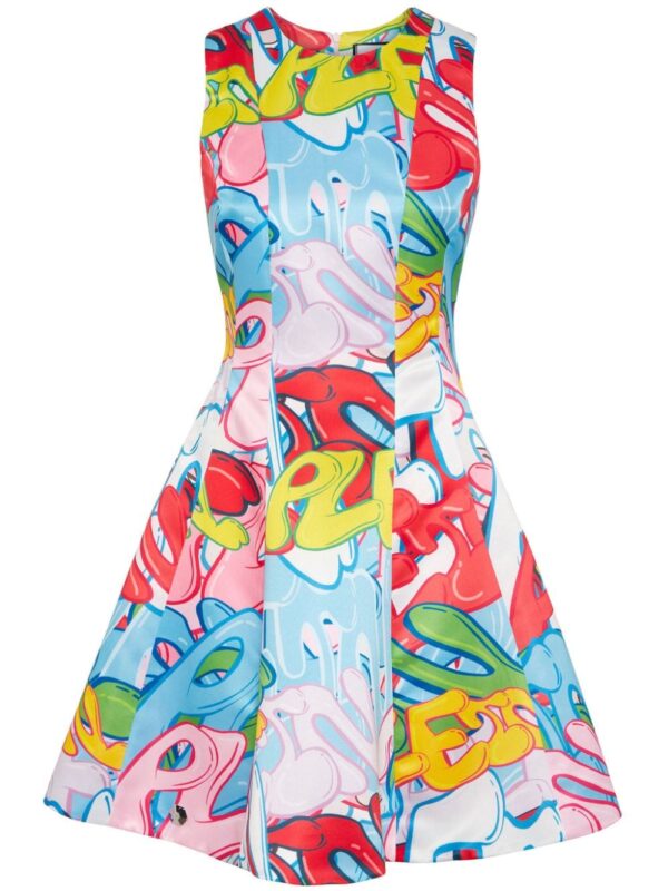 Philipp Plein Bombing Graffiti-print mini dress