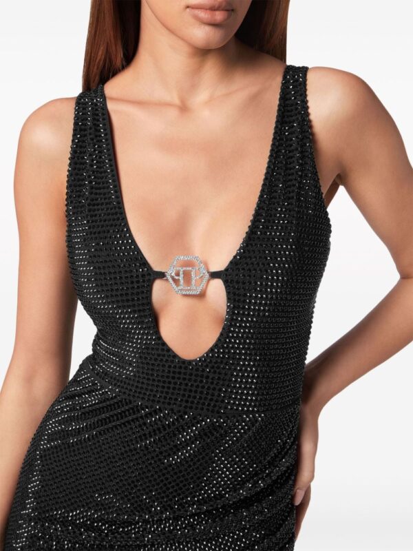 Philipp Plein cut-out draped long dress - Image 4