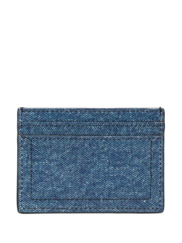 Moschino logo-lettering denim cardholder - Image 2