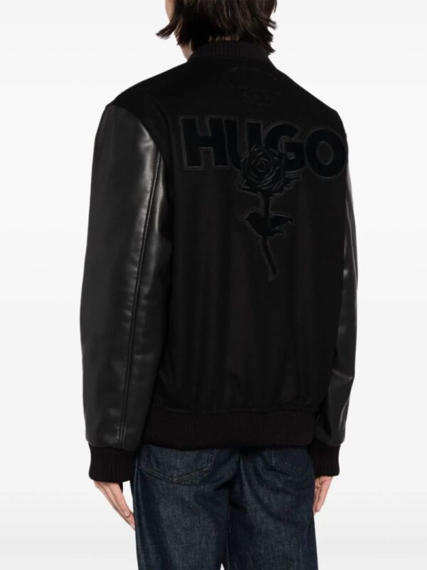 HUGO  logo-appliqué bomber jacket - Image 4