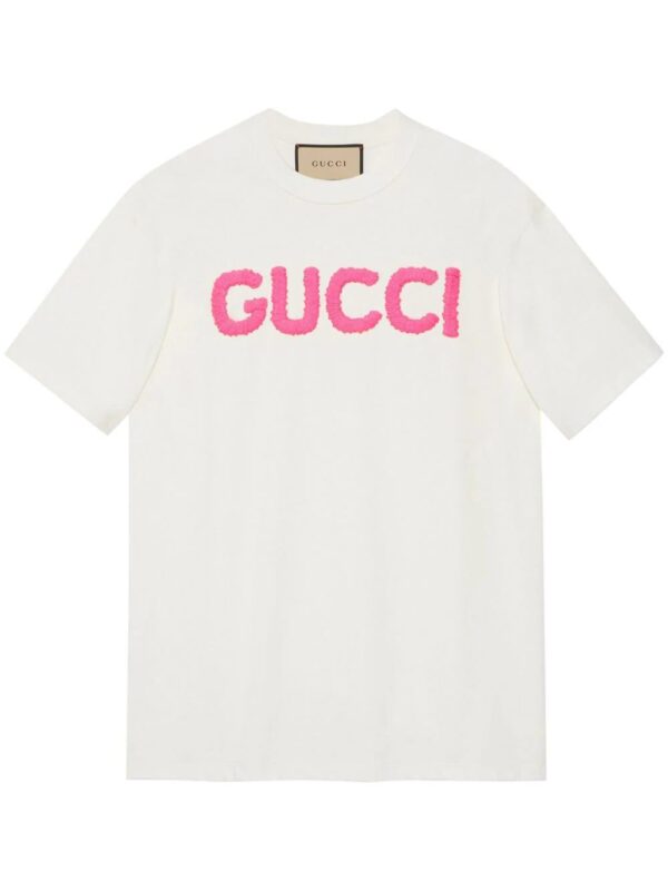 Gucci  logo-embroidery cotton T-shirt