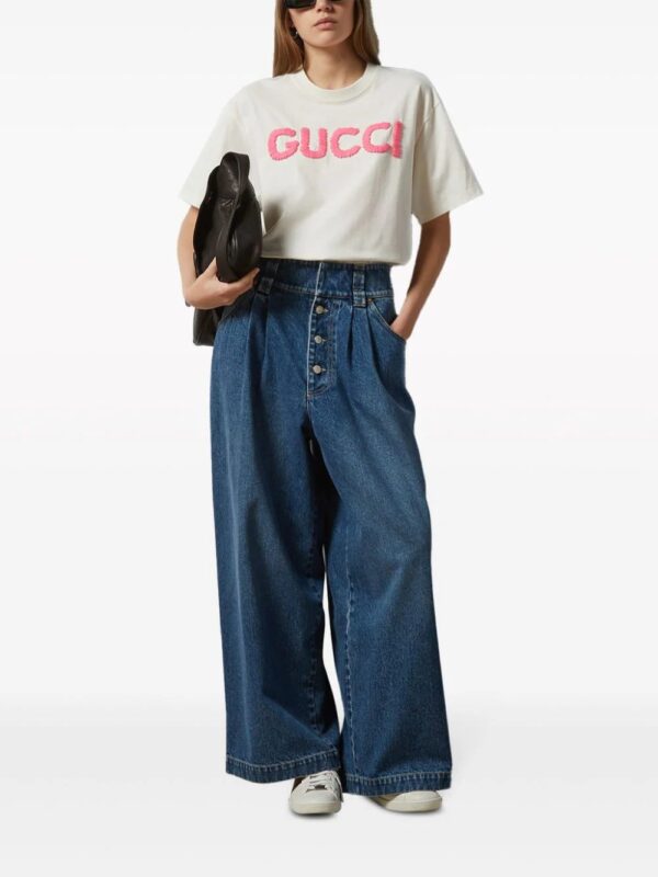 Gucci  logo-embroidery cotton T-shirt - Image 2