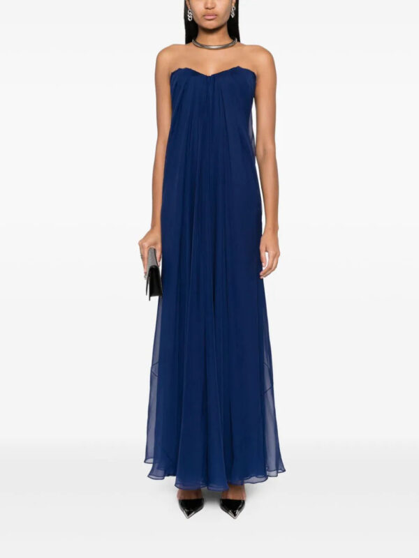 Alexander McQueen  sweetheart-neck silk gown - Image 2