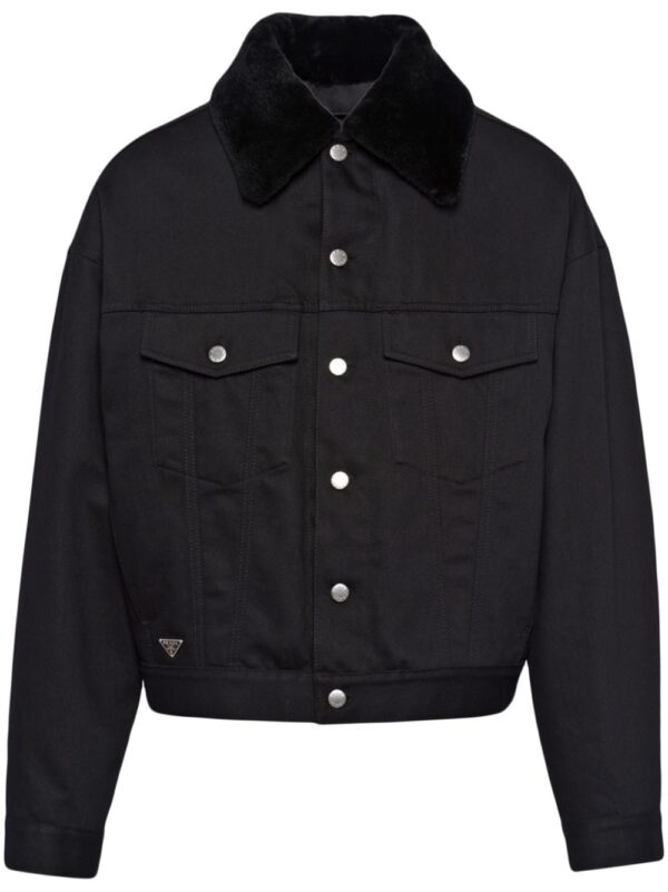Prada shearling-trim blouson jacket