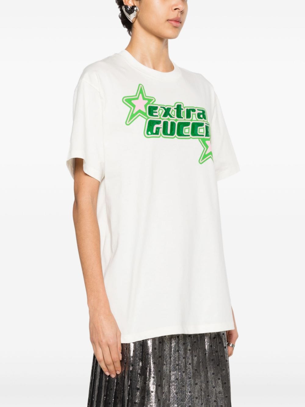 Gucci Extra Gucci-print cotton T-shirt - Image 3