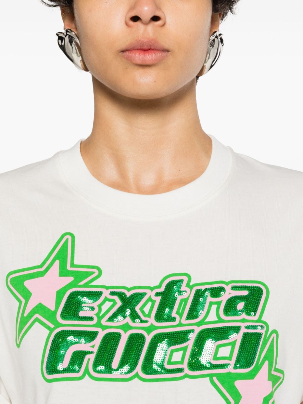 Gucci Extra Gucci-print cotton T-shirt - Image 5