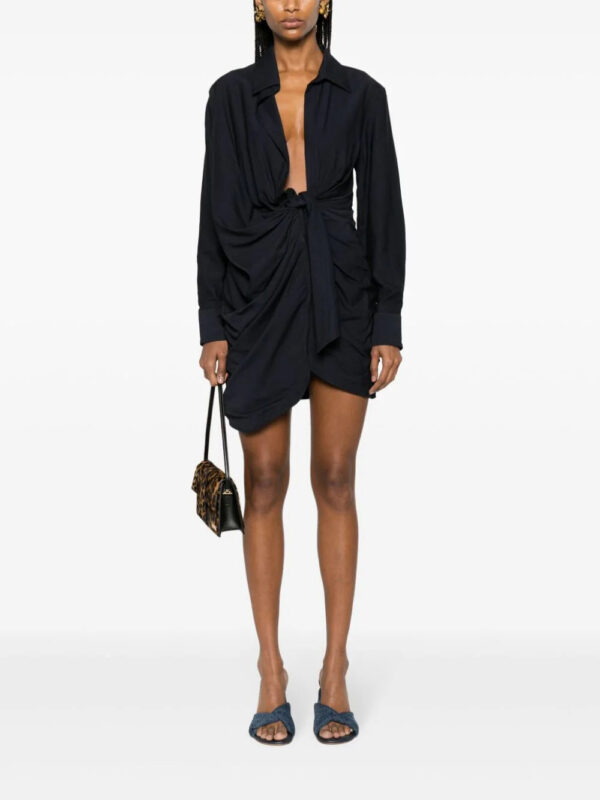 Jacquemus  La Robe Bahia draped minidress - Image 2