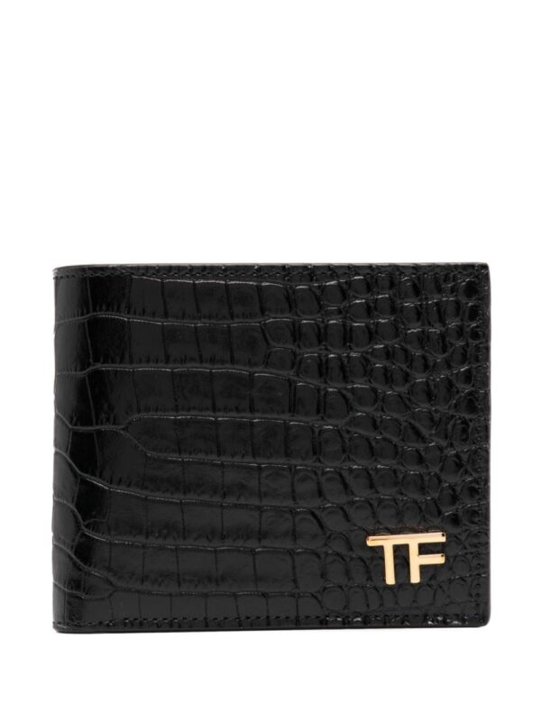 TOM FORD crocodile-effect leather wallet