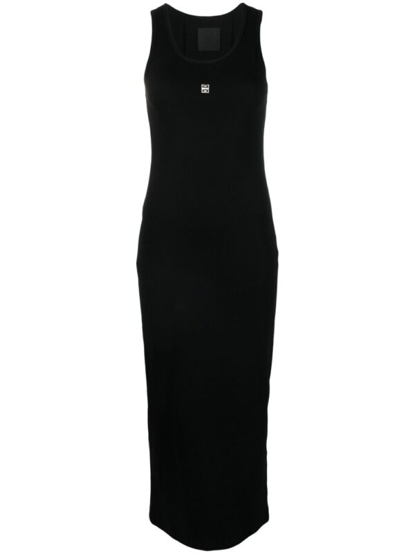 Givenchy 4G-plaque ribbed-knit maxi dress