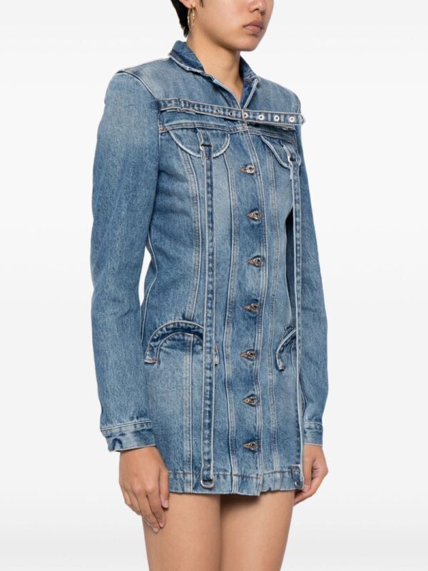 Off-White long-sleeve denim minidress - Image 3