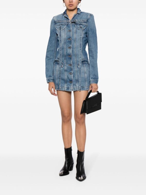 Off-White long-sleeve denim minidress - Image 4