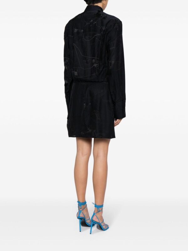 Off-White floral-print long-sleeve minidress - Image 2
