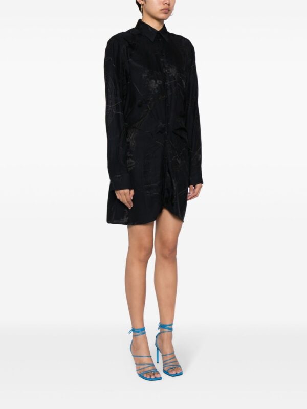 Off-White floral-print long-sleeve minidress - Image 3