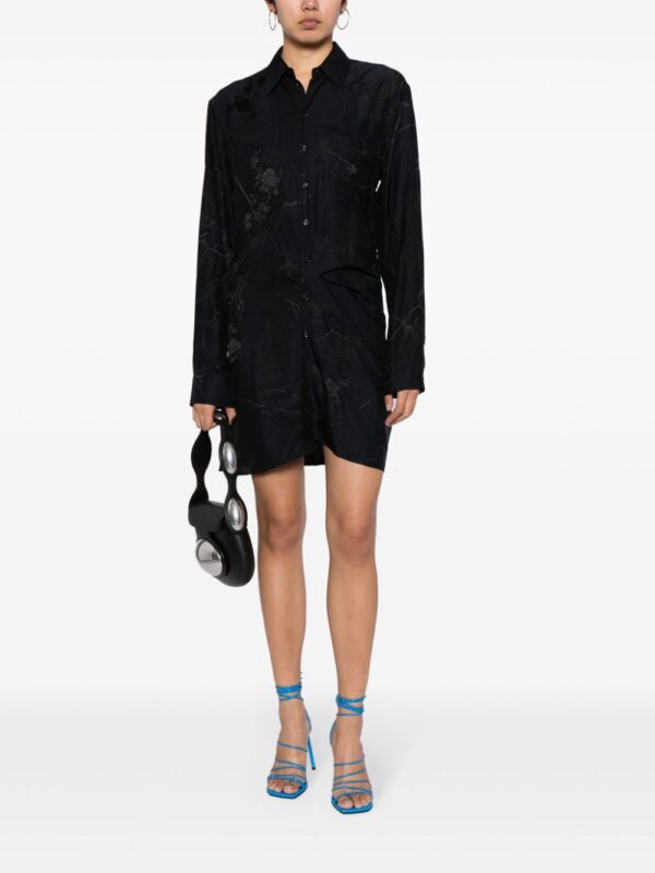 Off-White floral-print long-sleeve minidress - Image 4
