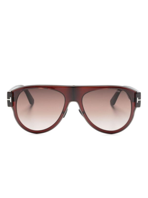 TOM FORD Eyewear logo-plaque pilot-frame sunglasses