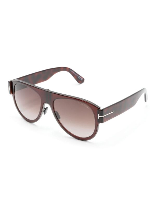 TOM FORD Eyewear logo-plaque pilot-frame sunglasses - Image 2