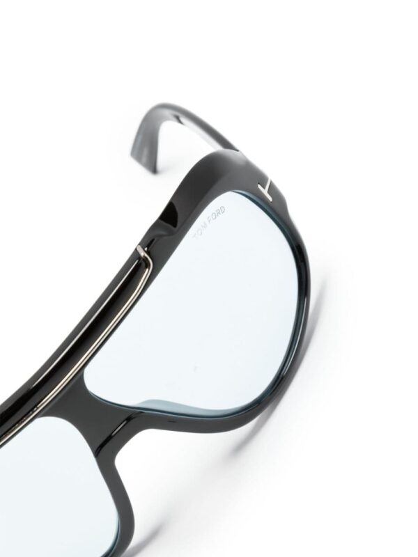 TOM FORD Eyewear logo-plaque shield-frame sunglasses - Image 3