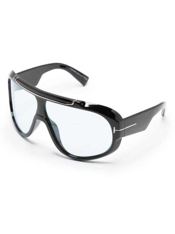 TOM FORD Eyewear logo-plaque shield-frame sunglasses - Image 2